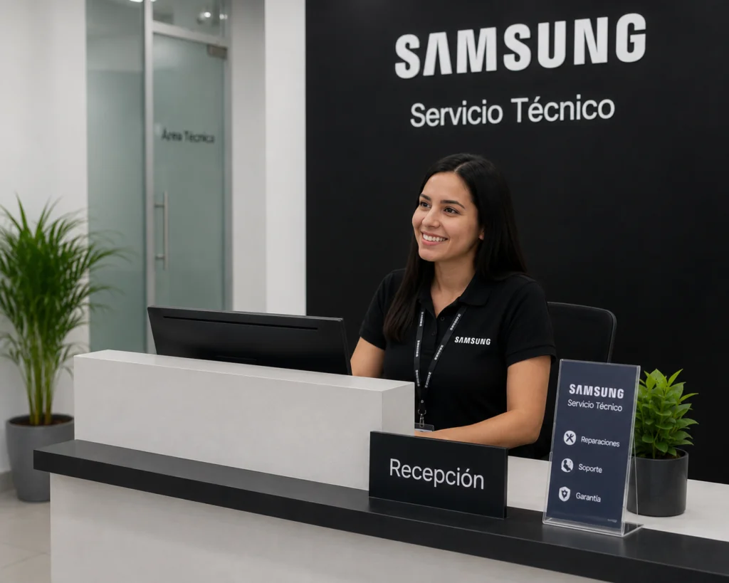 Recepción del centro de servicio técnico autorizado Samsung en Cali